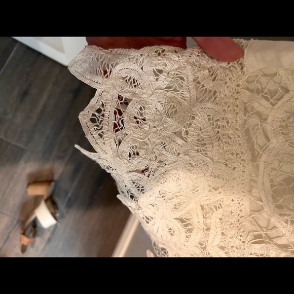 ANTHRO Moulinette Soeurs Ivory Lace Dress - Picture 3 of 8